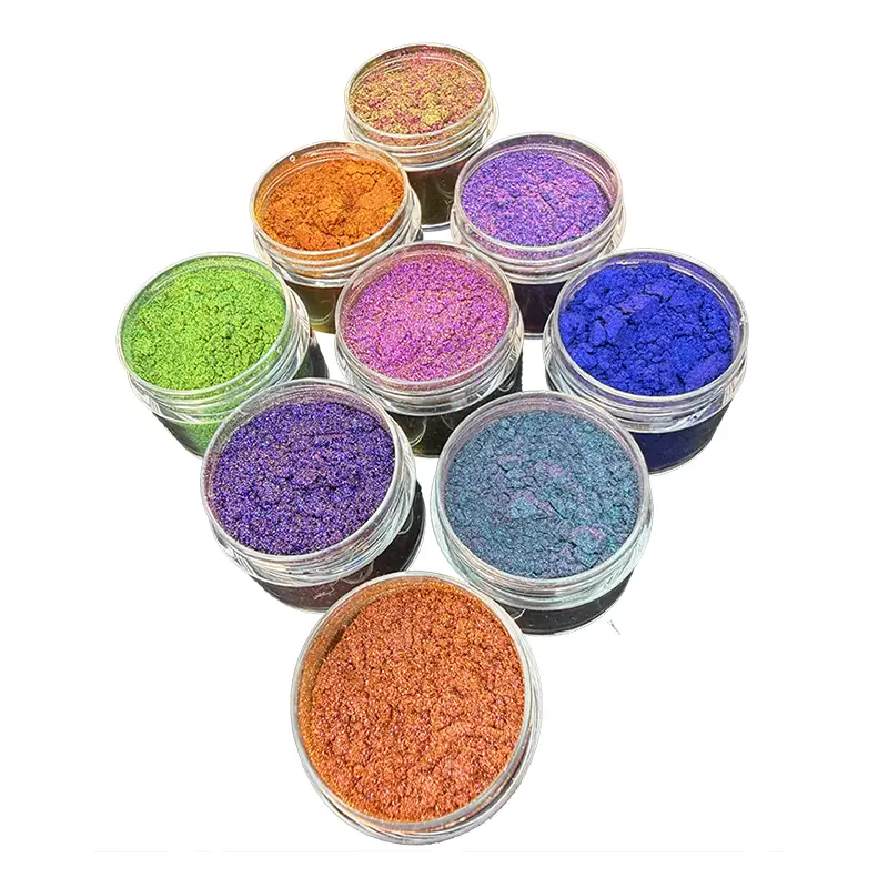 Pigmentos camaleão opacos de alto croma para sombras intensas